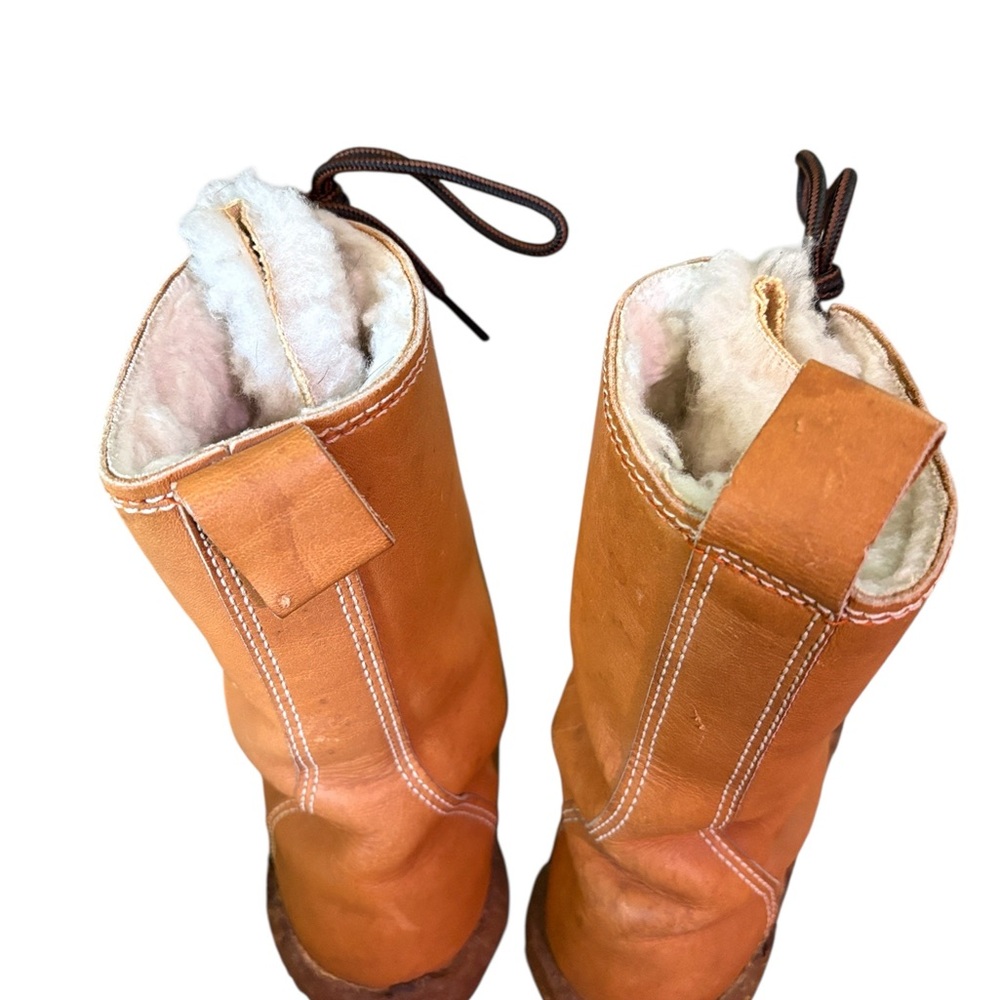 Blonde Canada Tan Leather Women's Boots 8 - Picture 7 of 12